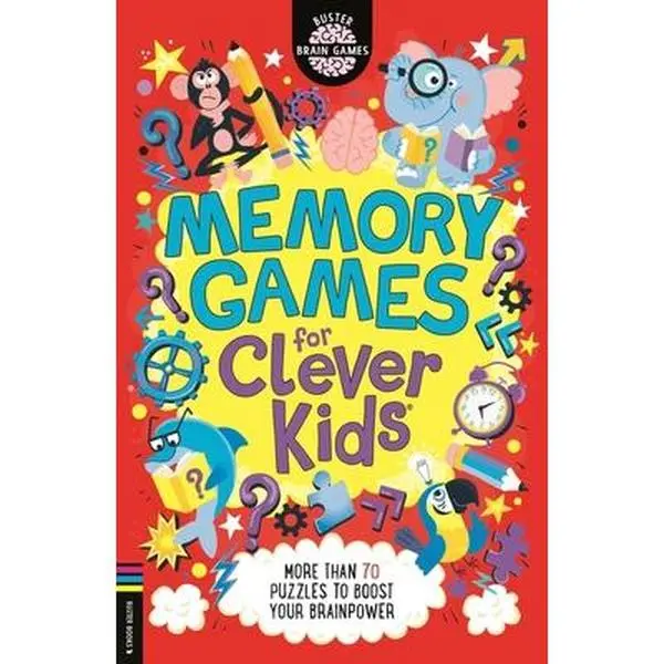 Used Paperback Book - Clever Kids® Series Memory-Themed Challenges, 70+ Puzzles for Brain Training & Brain Power Boost by Gareth Moore (English)