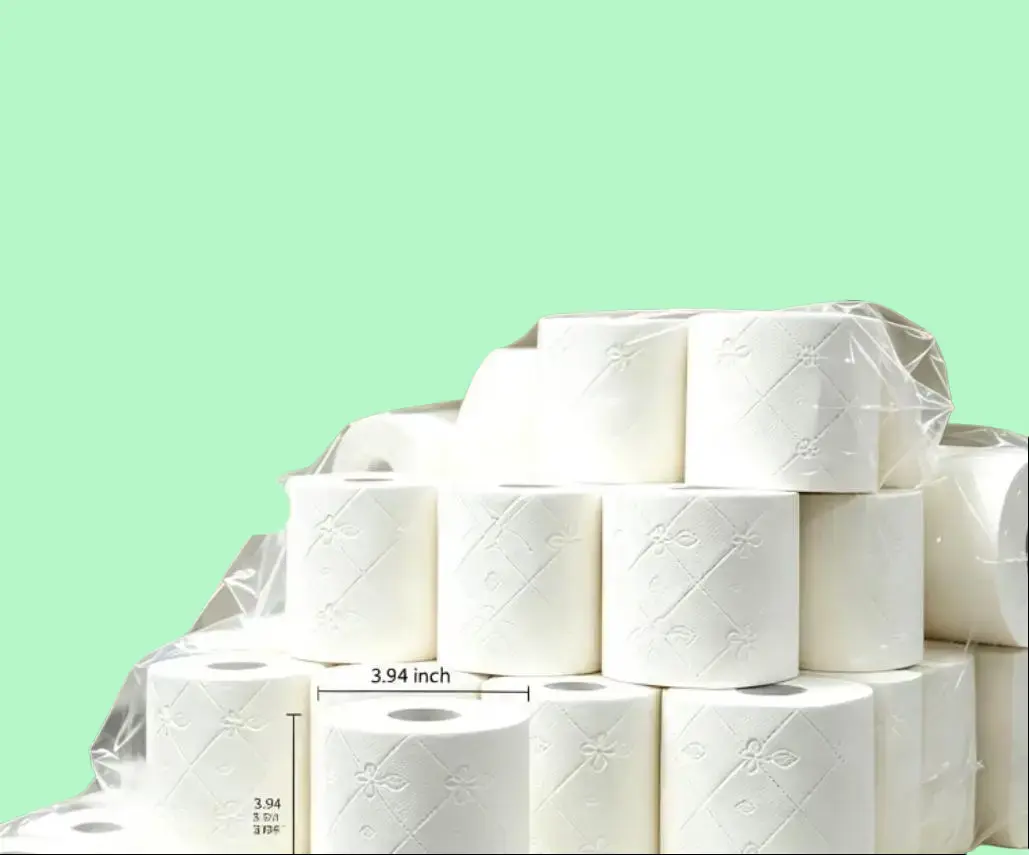 Premium 3.94-inch Toilet Paper Rolls - Soft and Strong for Daily Use - Eco-Friendly and Hygienic