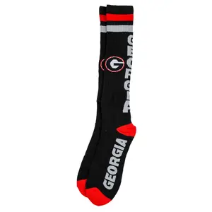 Georgia Bulldogs Black Tube Socks