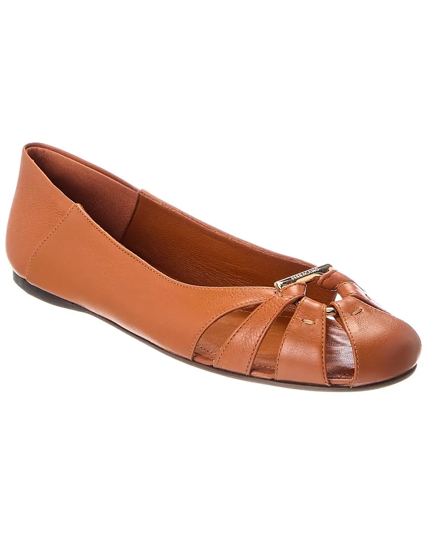 Ferragamo Aurelie Leather Ballet Flat