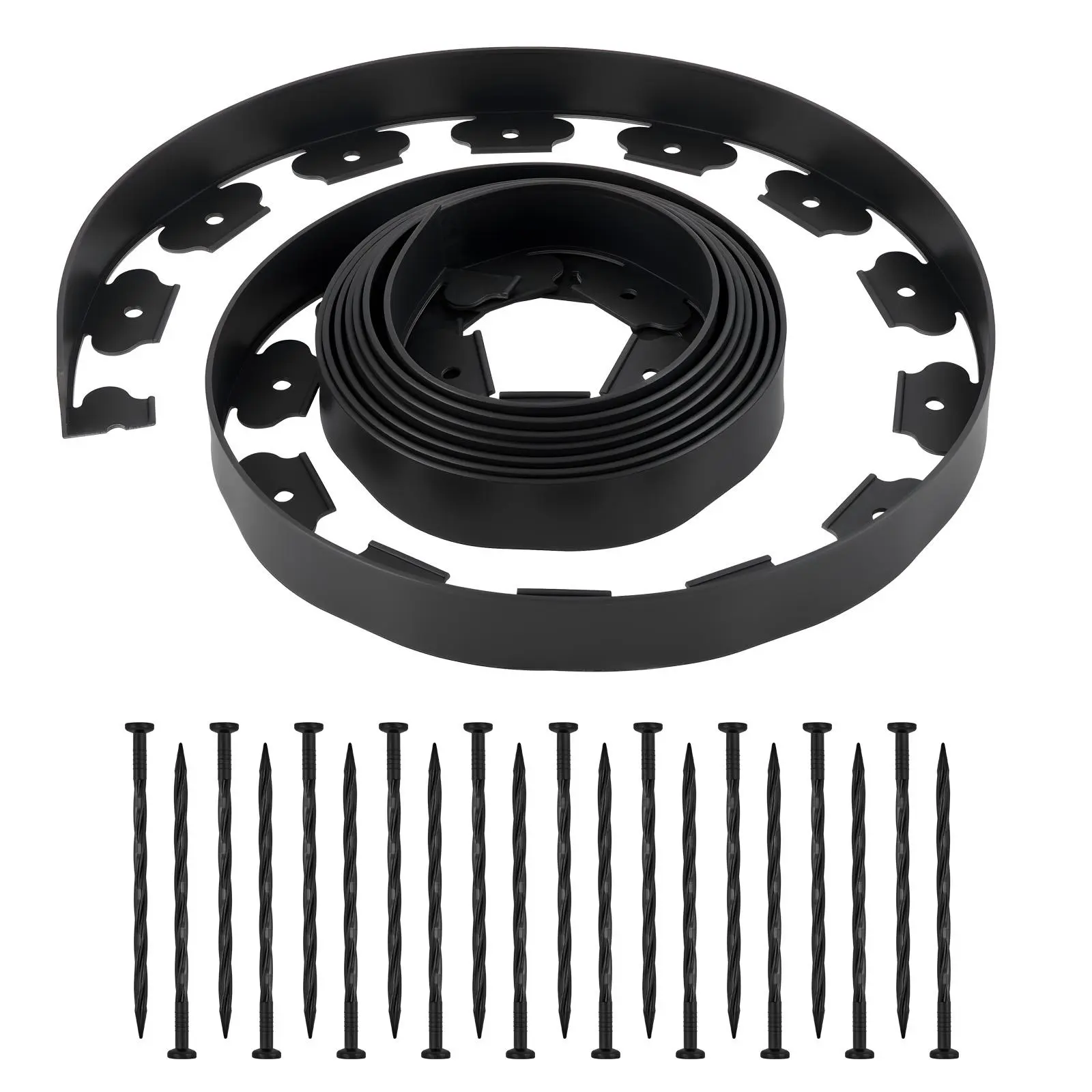 VEVOR Landscape Edging, 20 ft x 2 in Plastic Garden Border Edging with ...