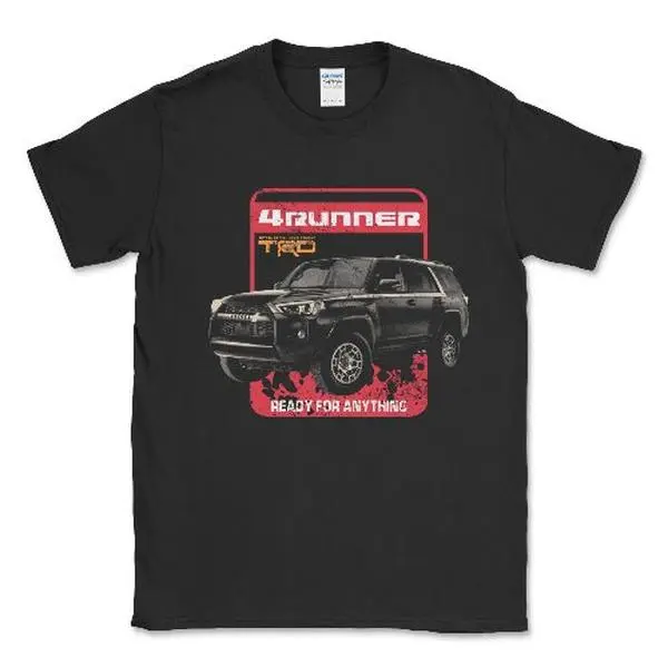 Toyota 4Runner Men's Big and Tall Ready for Anything Tee Shirt Cotton Top Fabric Menswear Classic Collar, Shortsleeve, Casual