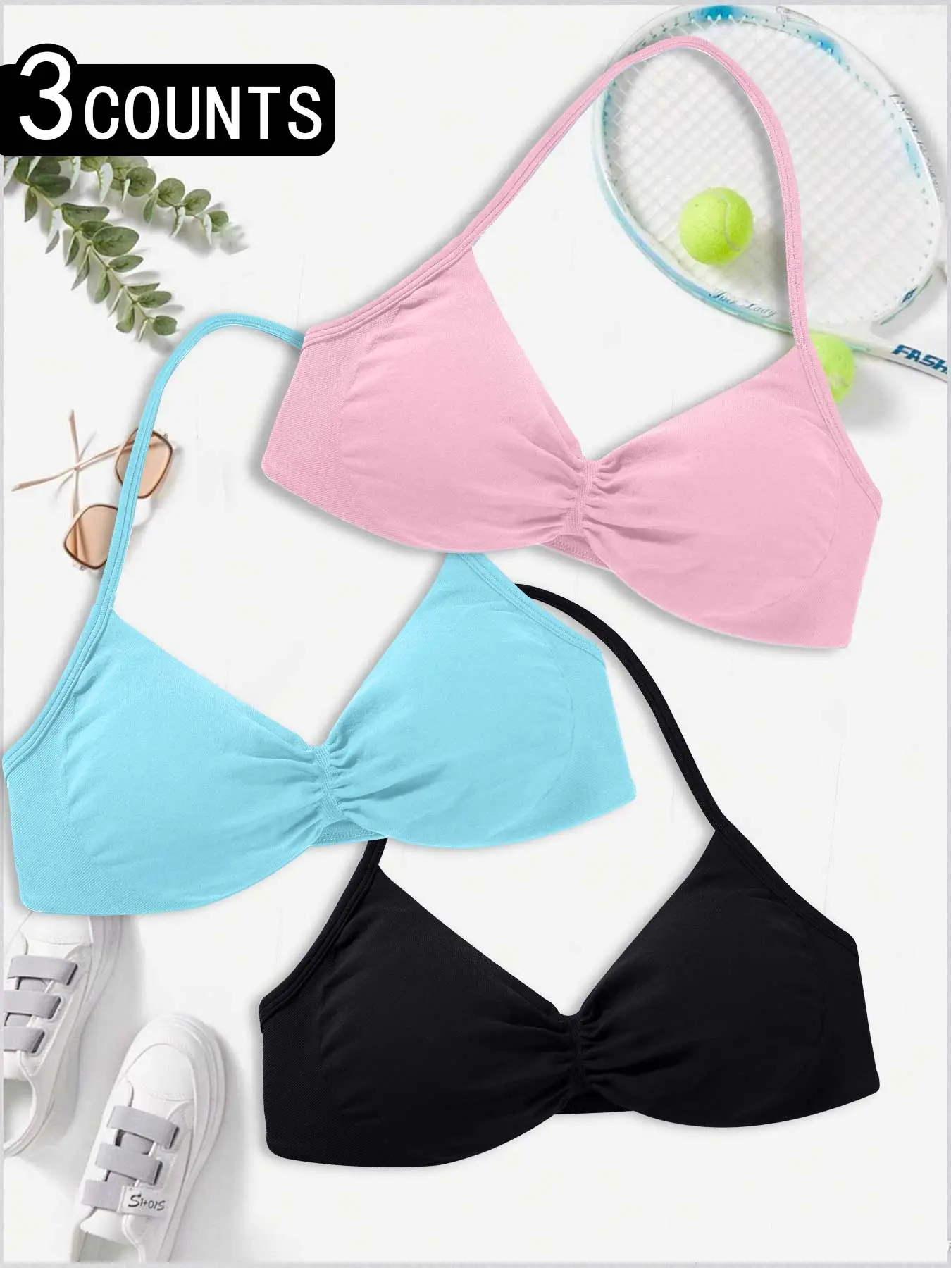 Black + Pink + light blue S