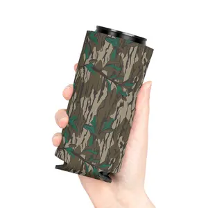 Original Greenleaf Everything Bottom Lands Camo Can Cooler - Can Cooler with Camouflage Design