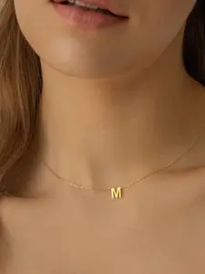 Simple Letter Detail Pendant Necklace for Women, Stainless Steel Matching Necklace Jewelry As Gift for Girls, Classic Fashion Accessories for Daily Wear, Initial Necklace Jewelry