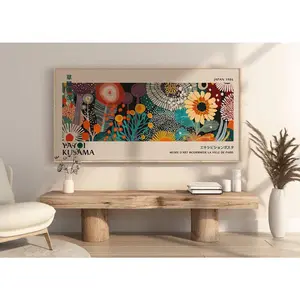 Yayoi Kusama Print, Japanese Wall Art, Home Wall Decor as Abstract Exhibition Poster, Large Japanese Gallery Wall Art, Museum Print -Y16 Unisex Room