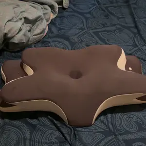 Double-Sided Contoured Neck Pillow, Unscented Supportive Memory Foam with Cooling Cover, Zoned Design & Extra-Large Armrest for Deep Sleepers & Side/Stomach/Back Sleepers #GLOBAL PICKS