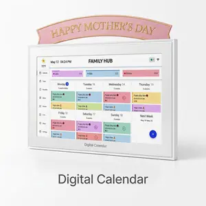 [Mother's Day Gift] 15-inch Wall Planner Digital Calendar, Photo Frame, & Chore Chart, Smart Touchscreen Interactive Display for Family Schedules , Homeschooling, and Organization – Wall Mount Included, Great for Organizing Your 2026 Calendar