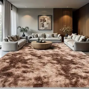 Tie-dye Coffee Shag Rug, Super Soft And Fluffy Shag Carpet,For Bedroom, Living Room, Dorm Room, Home Decor, Upgraded Non-slip, Thickened, Fluffy, Moisture-resistant, Easy For Christmas Gifts And Christmas