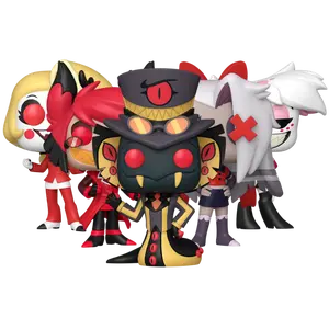 Funko Pop! Hazbin Hotel – Common Set (Charlie #2239, Vaggie #2240, Angel Dust #2241, Alastor #2242, Sir Pentious #2243)
