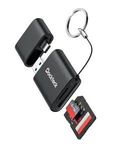Dockteck Dual-Slot USB-C & USB-A SD Card Reader, OTG Memory Card Adapter for SD & Micro SD
