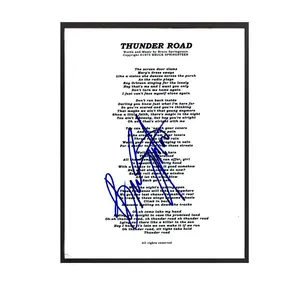 Autographed Bruce Springsteen Thunder Road Album Cover Replica