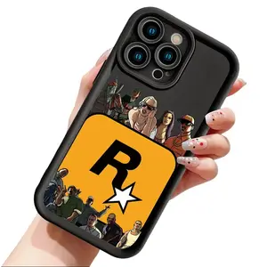 Cool Rockstar Style Phone Case for iPhone 17 16 15 14 Pro Max 13 12 11 XR XS Plus Shockproof Anti Scratch Protective Slim TPU Cover Smartphone Cellphone Gta Protection Casing Protector