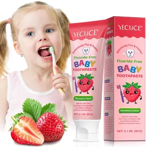 YECUCE Strawberry-Flavored Children's Toothpaste: With a sweet, fruity strawberry flavor and safe, reliable ingredients, it cleans teeth and is a favorite among kids.