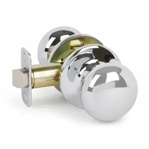 Bedford Passage Door Knob, Polished Chrome
