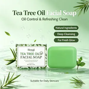 Tea Tree Oil Facial Cleansing Soap - Daily Gentle Facial Skin Cleanser, Refreshing, Comfortable, Non-Stinging Skincare Soap