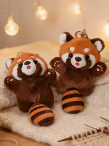 Adorable Plush Bear Keychain, Cute Panda Stuffed Toy, Animal Design Accessory, Backpack Charm, Cute Soft Keychains, Fuzzy Keychain, Key Chain, Gift for Animal Lovers