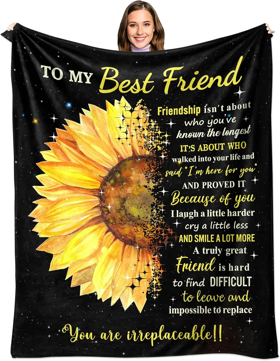 Gifts for Best Friend Woman Female, Best Friend Birthday Gifts for Women, Besties Gift for Women, BFF Gift, Bestie Present Throw Blanket 60x50 Inch