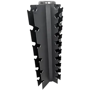 French Fitness 4-Sided Vertical Dumbbell Rack, 16 Pairs (New)