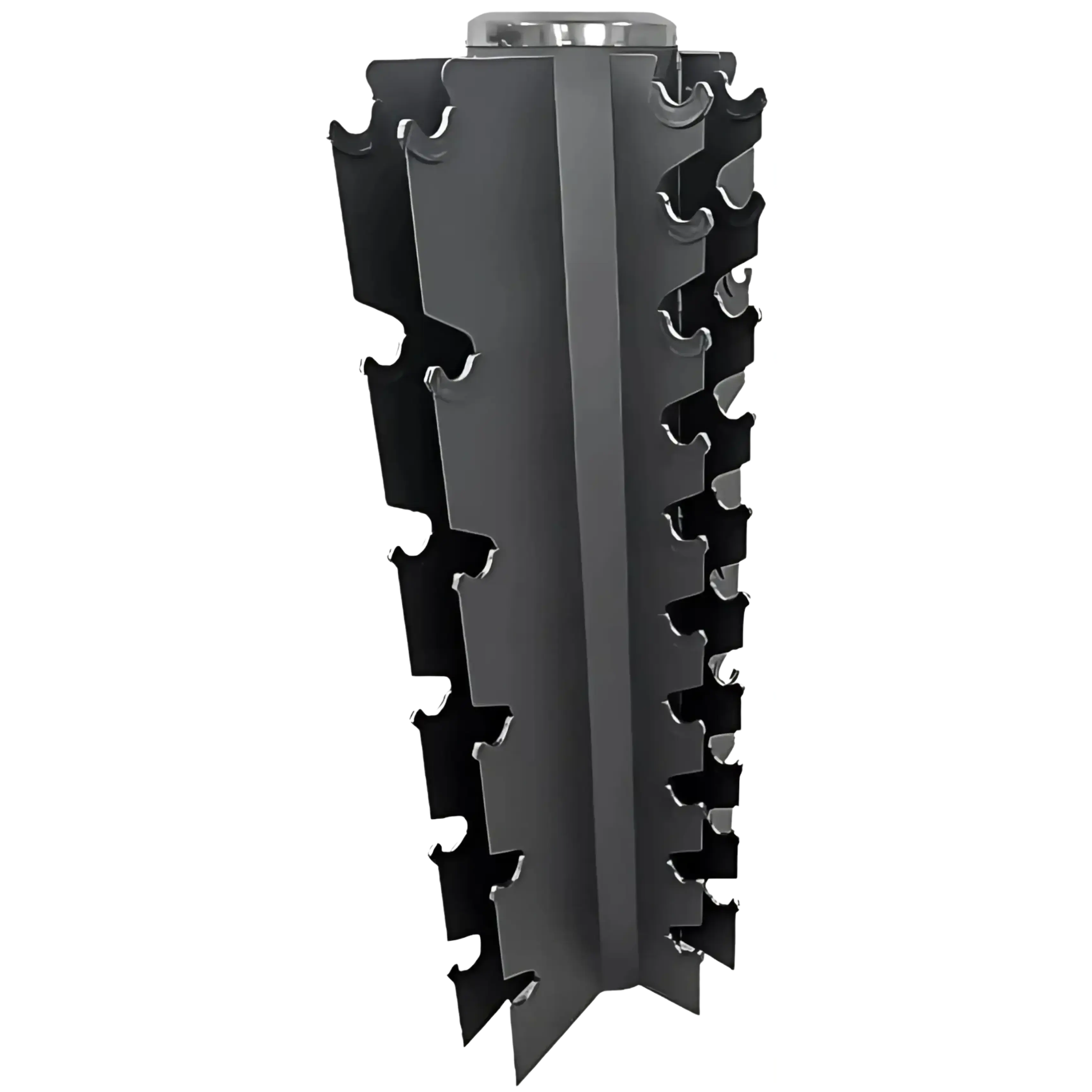 Vertical 4-Sided Dumbbell Rack, Functional Heavy-Duty Steel Storage Stand with a Compact Shape for Home Gym Weight Sets, Holds 16 Pairs, Fits Various Weights, Vertical Rack, Multiple Slots