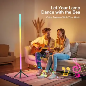 RGBCW LED Corner Floor Lamp - Minimalist Style, with APP&Remote Control, Dimmable& Timing, Music Sync, Great for Living Rooms, Bedrooms, Game Rooms, Home Offices, Parties And Decorations, St. Patrick's Day