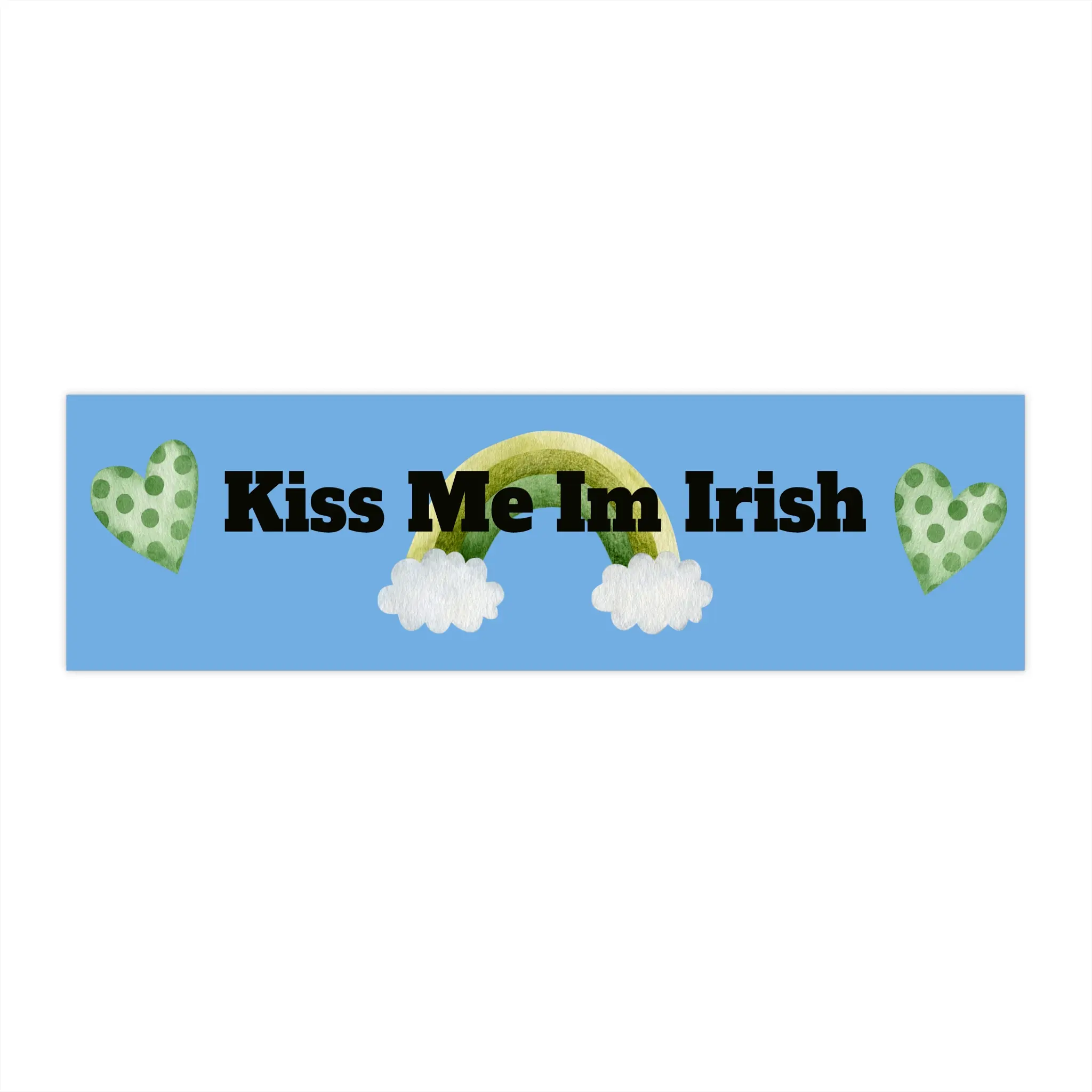 Irish Kiss Me Bumper Stickers, St Patricks Day Decal, Car Window Decor, Fun Ireland Themed Auto Accessories, Cute Shamrock Sticker, Lucky