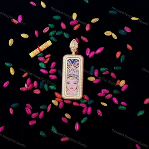 Tibetan Zakhilamu “Past Life & Present Life” Thangka Pendant Necklace — Wealth-Attracting Protective Jewelry