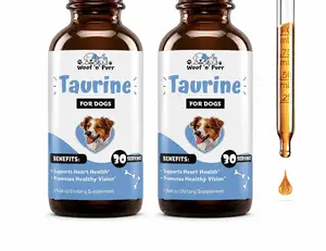 Woof 'n' Purr Taurine for Dogs – 2 Pack - Dog Taurine Supplement for Heart Health, Vision Support & Overall Wellness, 60 Servings