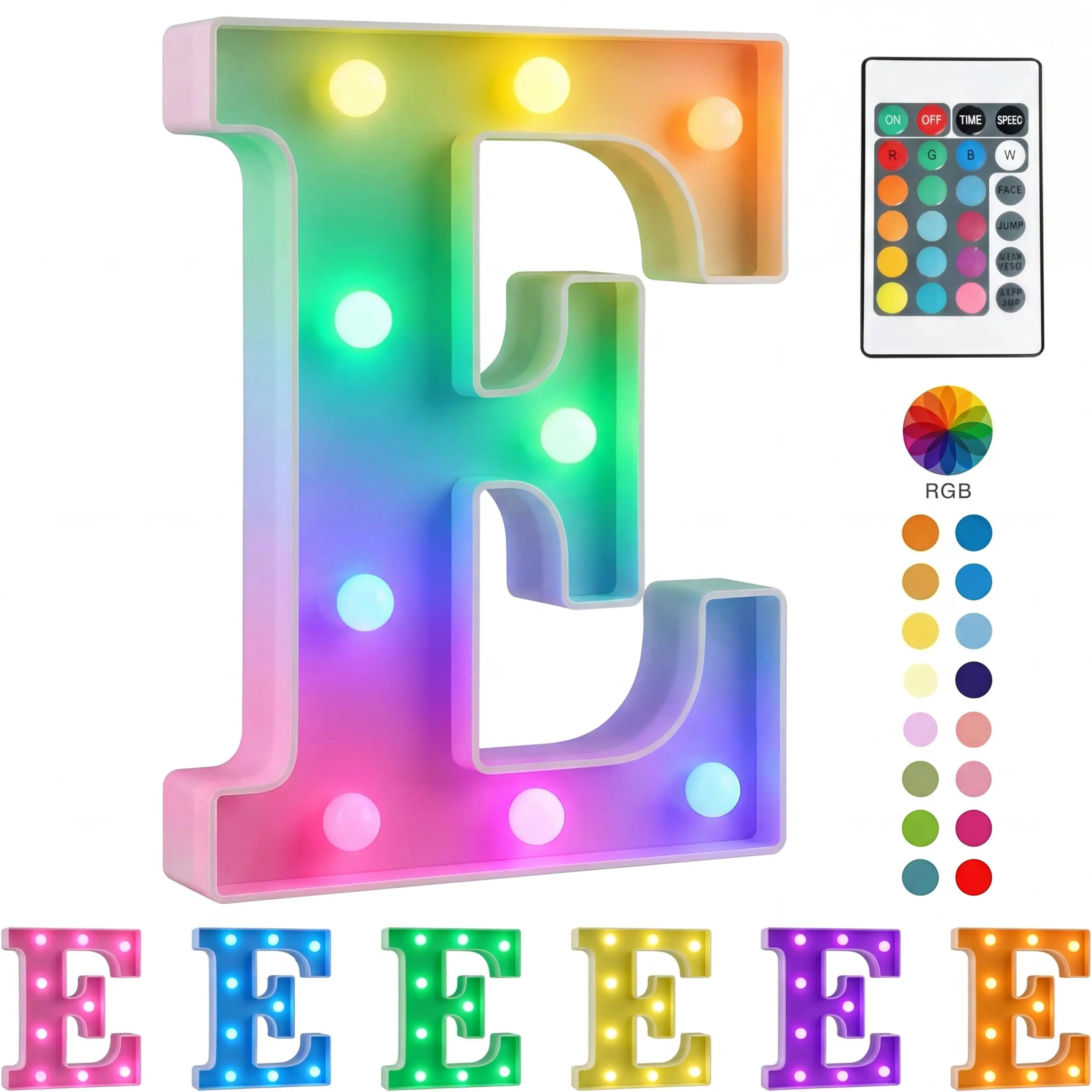 Decorative LED Letter & Number Light Board, Colorful Flashing Effects, Remote & Battery Operated, DIY Combinable Sign for Celebrations and Home Decor, Creative Led Lighting, Custom Led Light