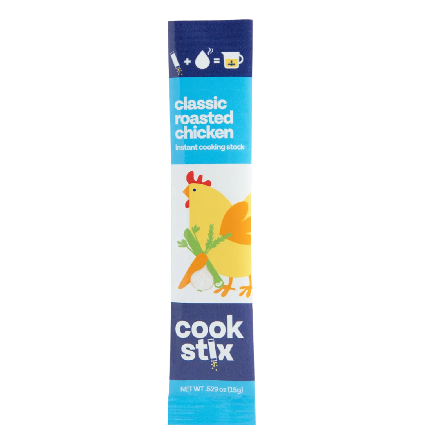 Cookstix Classic Roasted Chicken Stock - 1 Stix Instant Cooking Stock Stick for Creamy Risotto & Comforting Sauces 24 oz