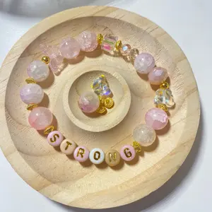 Mental Health Awareness Bracelets | Strong | Loved | High Quality Glass Beaded Bracelet | Mother’s Day Gift