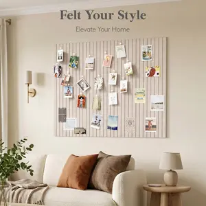 Set Of 12 Large Felt Bulletin Boards 48" X 36", Cork Board Alternative With Safe Removable Adhesive Tabs, No-Drill Wall Pin Board For Home Office & Classroom