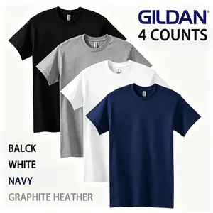 GILDAN G5000 4 Pack Cotton T Shirts Premium Quality Crewneck Tees Mens Everyday Essential Soft Basics Breathable and Durable Sizes S 4XL Available Classic Fit Solid Colors Perfect for Layering or Streetwear Style Essential Wardrobe Staple for Men and Wome