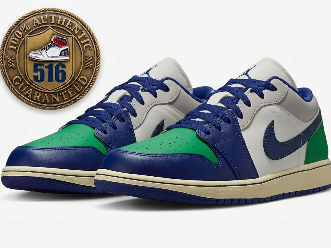 Nike Air Jordan 1 Low Seahawks 553558-147 Men's Shoes NEW