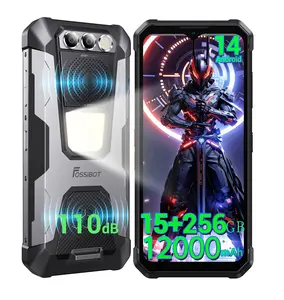 FOSSIBOT 2026 F106 PRO Rugged Cell Phone,15GB + 256GB Rugged Phone Unlocked,12000mAh Battery 48MP Night Vision Smartphone, Android 14 Phone, 110dB / Camp Light /4G / Dual SIM/NFC Waterproof Phone,Grey | Amazon Logistics