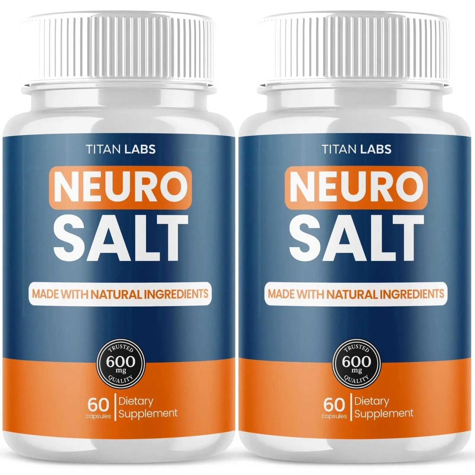 (2 Pack) Neuro Salt Dietary Nootropic Brain Support Supplement All-Natural Blend, Brain Boost, 120 Capsules for Wellness & Nutrition