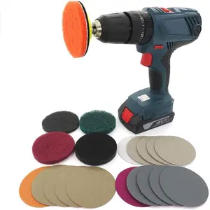 Headlight Restoration kit for Electric Drill Based  Lights DIY Polishing kit with 3 Inch Sanding Backing Pad, Mop, Drill Adapter, Sponge Buffer Pad, 21 count