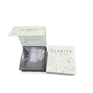 GeoCentral Clarity Mini Crystal Set - Selenite & Fluorite for Focus and Intuition - Energy Purifier and Spiritual Cleansing Stones in Sage Box