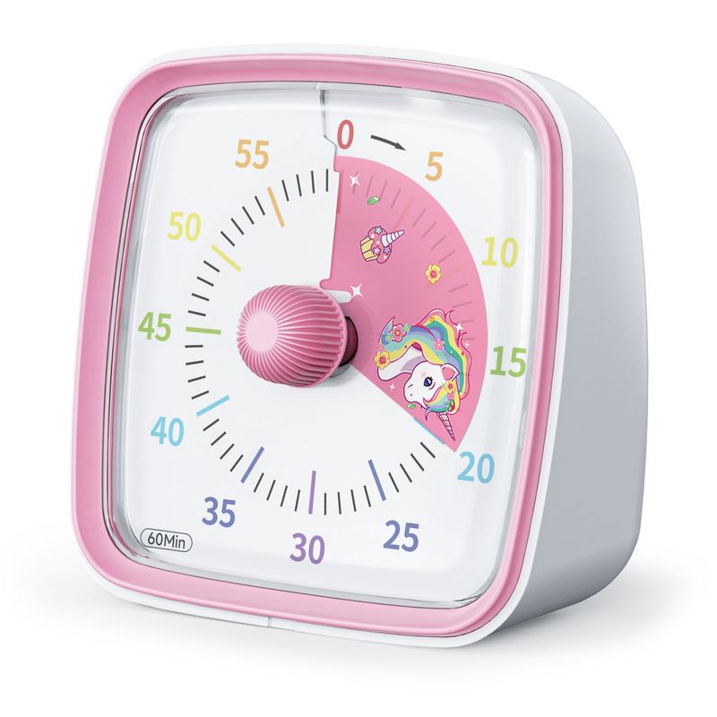 Yunbaoit Visual Timer with Night Light, 60-Minute Rainbow Countdown ...