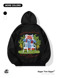 Bowl Games Halftime Show - Bunny Fan Apparel: Boldly Adorable Print Oversized Hooded Sweatshirt, Casual and Breathable, Perfect for Outdoor Activities and Sports, Unisex, Trendy Fashion Sweatshirt
