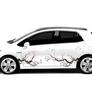 Cherry Blossom Sakura Tree Medium UV Laminated Car Decal 2 or 4 Piece Mirrored Set