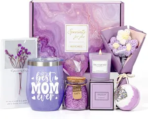 Mother's Day Gifts for Mom, Mom Birthday Gift Ideas Box from Daughter Son, Mommy to be After Birth, Best Mom Ever  Set Get Well Soon Self Care 7pcs Basket for Christmas, Thanksgiving