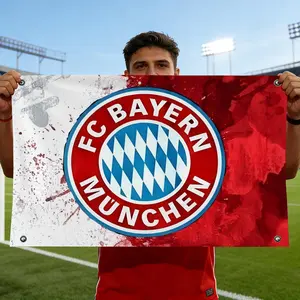 Bayern Munich Flags Flag - Ultra Soft Skin-Friendly Machine Washable Fade Resistant Banner | HD Print Lightweight Durable Outdoor Indoor Garden Flag