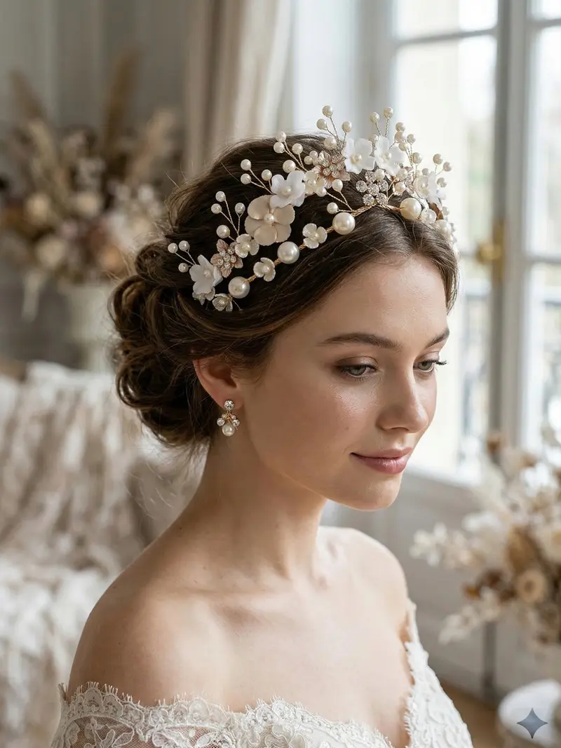 wedding pearl headband - TikTok Shop display picture 1
