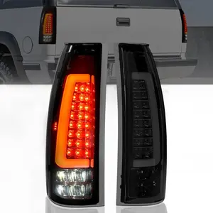 OKSIWA Full Led Tail Lights for Chevy GMC 1988-1999 C/K Pickup Truck Silverado Sierra Tahoe Yukon Suburban Turn Signal,Brake Light,Reverse Light Smoked