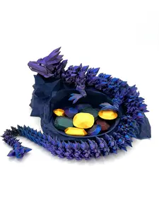 Large 24" Crystal Dragon - Black, Blue, Purple Color Shift Cinderwing Authorized Seller