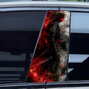 2pcs Ghost Warrior B Pillar Stickers, Universal Car Decals, Easy to Apply and Remove, Sunproof, Waterproof, Scratch Resistant