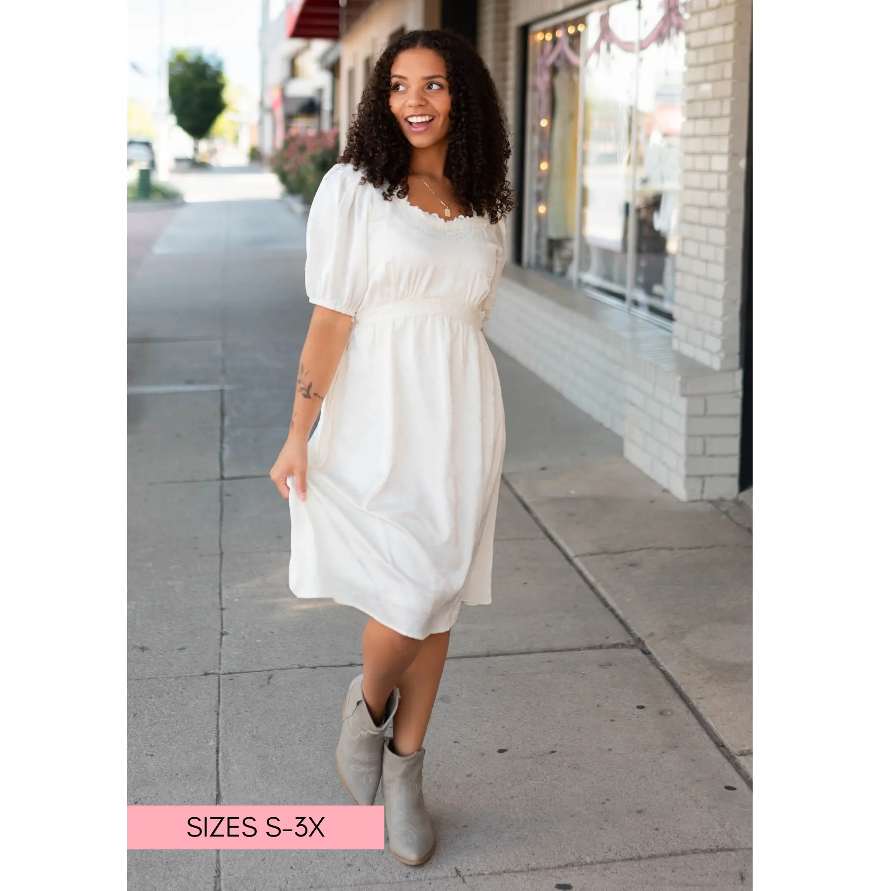 Heather Ivory Lace Patterned Mini Dress