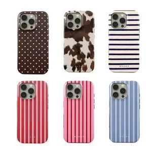 BUrGA Polka Dot Phone Case, Burga Striped Coloful Phone Case, Trendy Aesthetic Gift For iPhone & Samsung, Accessories Protection Durable Shockproof