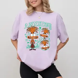 Anxiety Green Neon T-Shirt, Bold Retro Glow Graphic Tee, Mental Health Awareness Streetwear Shirt for Men Women, Trendy Aesthetic Statement Top, Unique Gift Idea, Made in USA